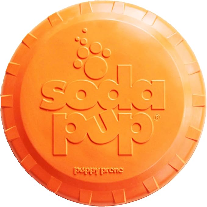 SodaPup Bottle Top – Durable Flyer Retrieving Toy Made in USA from Non-Toxic, Pet-Safe, Food Safe Natural Rubber for Bonding, Physical Exercise, Building Confidence, Teaching Self-Control, & More