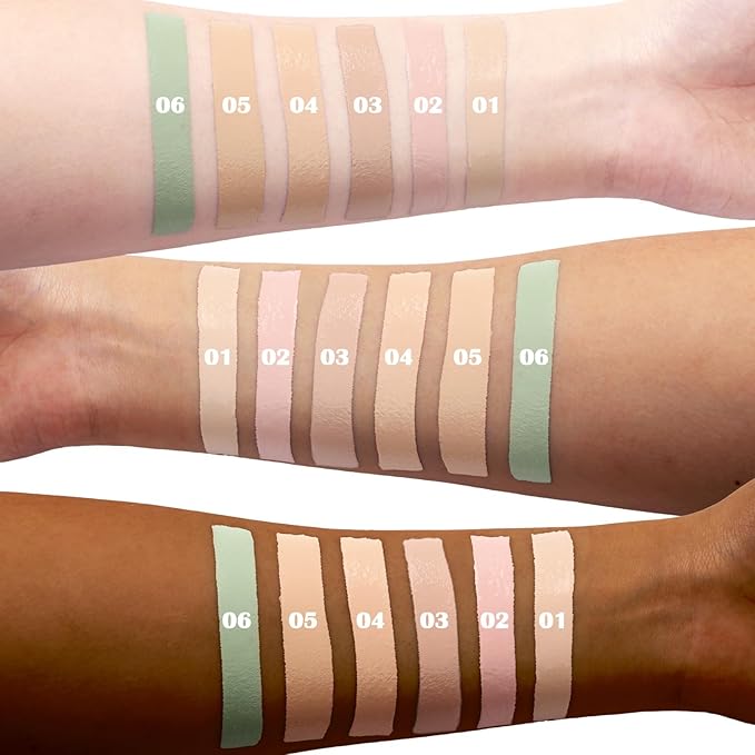 UCANBE Stay-Put Full Coverage Concealer, Long-Wear Waterproof, Under Eye Brightener Concealer, Color Corrector for Dark Circles, Acne, Blemishes, Redness Color Correcting Cream (02 FAIR PINK)