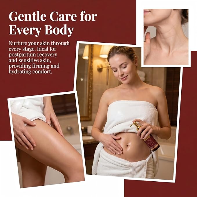 Body Firming Oil for Women - Fast-Absorbing Hydration & Skin Tightening Treatment for Arms, Legs, Stomach - Non-Greasy Post-Shower Glow Remedy Firming care to enhance skin elasticity.120ML- 2PCS