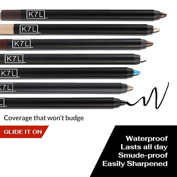 K7L Blue Eyeliner - Waterproof, Smudge-Proof, Precise Cosmetics