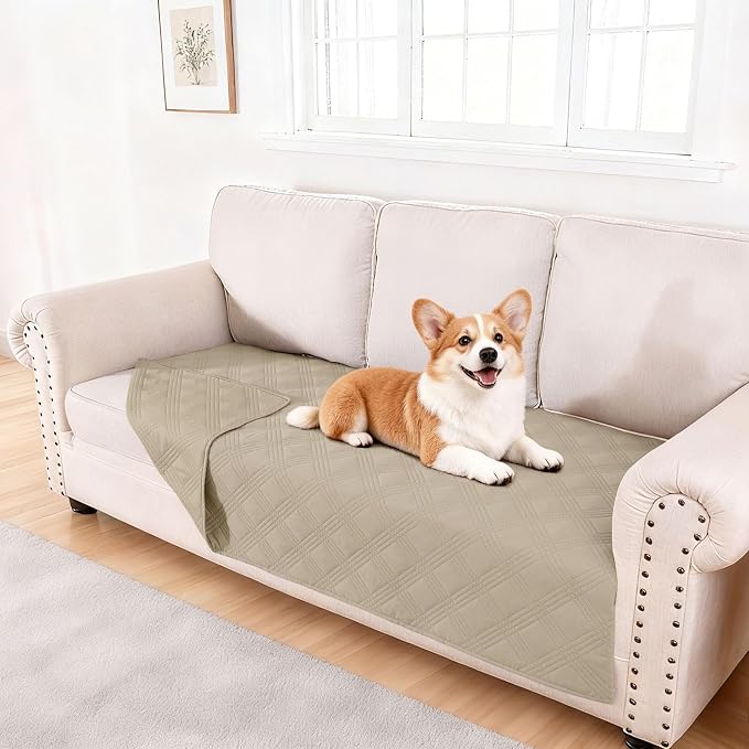 Waterproof Reversible Dog Blanket, Soft Couch Cover for Dogs Washable | Dual-Sided Waterproof Pet Bed Blanket, Resist Stains Spills & Pet Hair, Practical Furniture Protector For Pets, Size 40"x70"