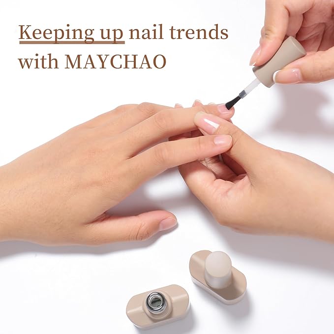 MAYCHAO 2 Pcs 15ml Gel Top and Base Coat Set, Clear Base and No Wipe Shiny Top Coat Gel Nail Polish UV LED Nail Lamp Need Long Lasting Nail Lacquer Art Design Manicure for Women