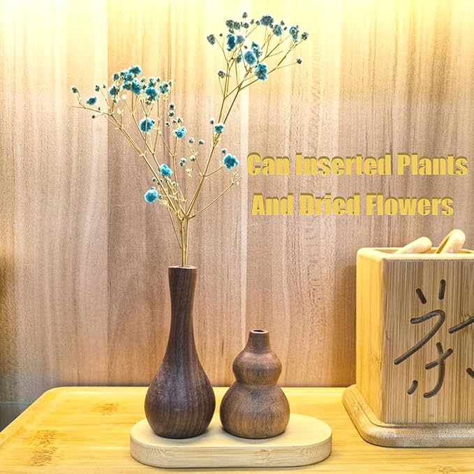 Wooden Fragrance Diffuser,Walnut Vase Essential Oil Diffuser,Aromatherapy Wood Vase Fragrance Retention Long Lasting Fragrance for Home Bathroom Office.2 Pieces.