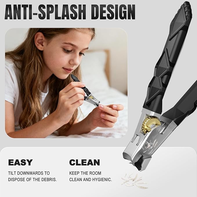 Toenail Clippers for Thick Toenails, Nail Clippers for Men with Wide Jaw Opening, Heavy Duty Ingrown Toe Nail Clippers with Long Handle for Seniors, Large Nail Cutter Set Gifts for Men Women