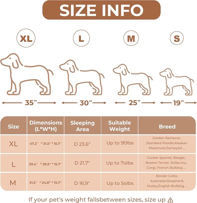X-Large Leather Dog Sofa Pet Couch for Large Dogs Under 90 lbs, Brown | Mid Century Modern Elevated Luxurious Elevated Dog Chair, Big Dog Chaise Indoor Furniture Style Pet Supplies, Low Maintenance