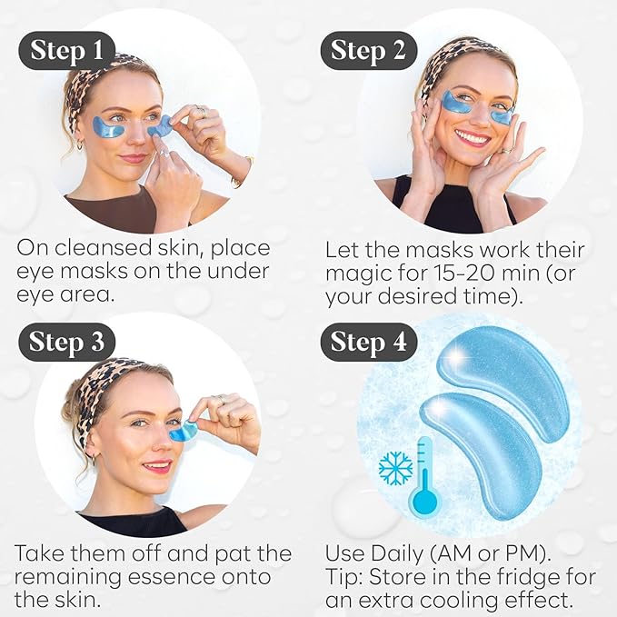 BLOOMORA Variety Box Under Eye Patches for Puffy Eyes and Dark Circles(30 PAIRS), Collagen & Hyaluronic Acid Gel Masks for Hydration, Anti Wrinkle Patches, Bridesmaid Gifts, Bachelorette Party Favors