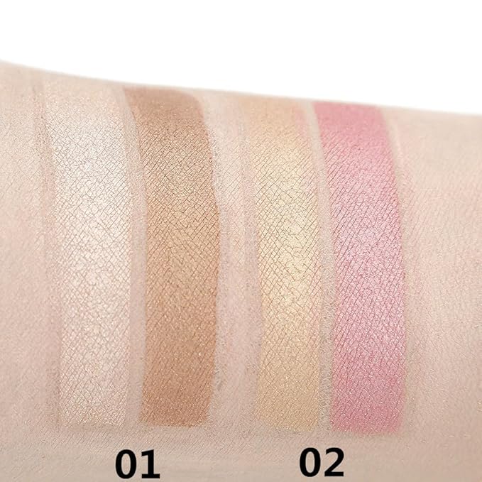 2 Color Highlighter Metallic Shimmer Powder (01)