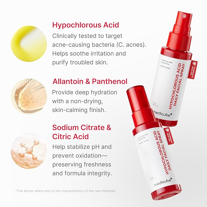 medicube Power Soothing Spray | Hypochlorous Acid Spray For All Skin Types, Delicate Skin | Daily Skin Solution & Post-Sun Care | HOCI Facial Mist for Soothing & Calming | Korean Skincare | 1.69 fl.oz