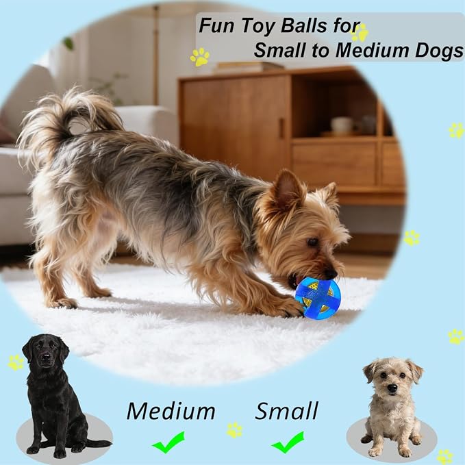 Indestructible Dog Balls 3.5 Inch Tough Chew Toys for Aggressive Chewers