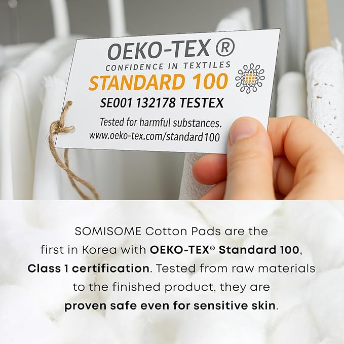Pure Cotton Pads -100% Natural Cotton Pads for Makeup Removal and Skincare, Lint-Free, Vegan & Cruelty-Free, Premium Korean Facial Cotton, 80 Count