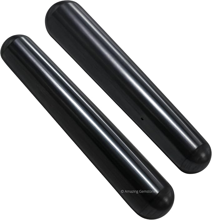 Amazing Gemstone Shungite Crystal Wand Massage Stick - Pelvic Wand Gua Sha for Adults - Crystals and Healing Stones Massage Wands for Adults Gifts (Smooth)