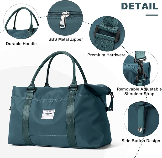 Travel Duffel Bag, Carry On Overnight Weekender Bags for Women | Travel Bag with Wet Pocket & Trolley Sleeve, For Spirit Airlines 18x14x8 Personal Item Bag