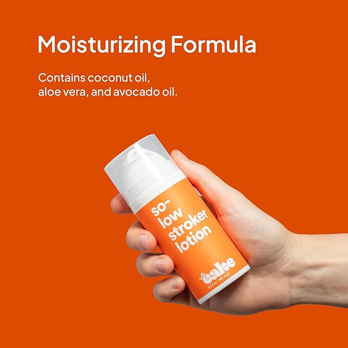 Hello Cake So-Low Stroker Lotion - Below the Belt Solo Cream for Men, Natural Moisturizing Ingredients Coconut Oil, Avocado Oil, Aloe Vera, 3.3 fl oz