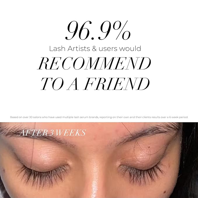 One V Salon Eyelash Growth Serum- Fuller & Longer Looking Eyelashes, Advanced Lash Serum for Longer, Fuller, Thicker Lashes，Natural Lashes, Extensions & Eyebrows, Vegan & Cruelty-Free(3mL)