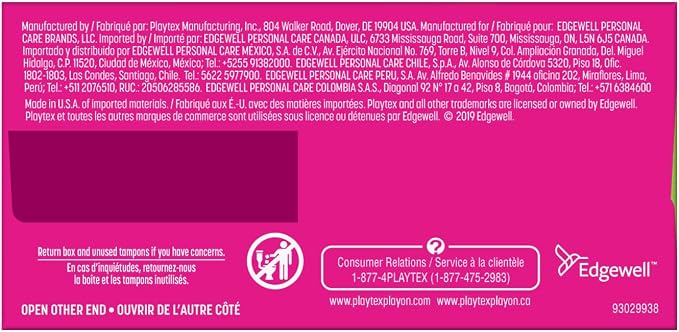 Playtex Sport Tampons Regular Absorbency, Fragrance-Free - 18ct | Regular Tampons for Women, Feminine Care, Playtex Tampon with 360 Leak Defense