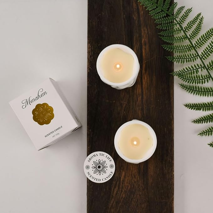 Scented Candle Chakra Ceramic Cup Shape,300G Aroma Soy Wax Greek Aesthetic Prayer Decorative Candle for Table Photo Prop,Prefect Gift for Meditation Stress Relief Mood Boosting Bath Yoga