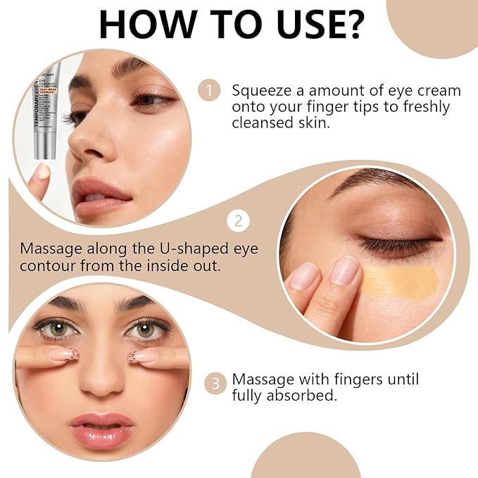 2 PCS Perfection Eye Tightener with 2 Brushes, Gentle Perfection Eye Cream for Eyes Area Instant Moisturizing, Lifting Primer with Easy-Wear Formula for Fine Lines & Wrinkles