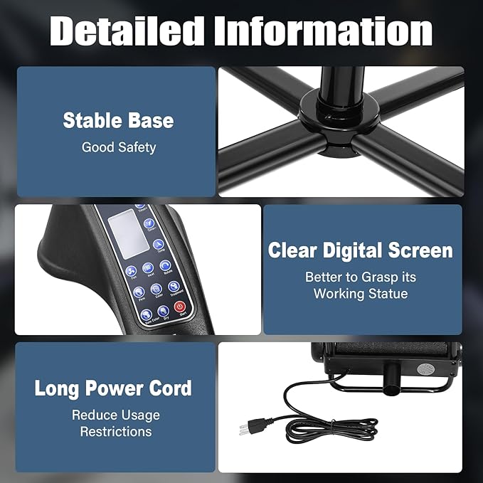 3 in 1 Professional Orbiting Hair Dryer, 110V 950W Adjustable Height Temperature and Time Salon Standing Hair Dryer Infrared Hair Color Processor with Rolling Base for Salon Home Hair Care