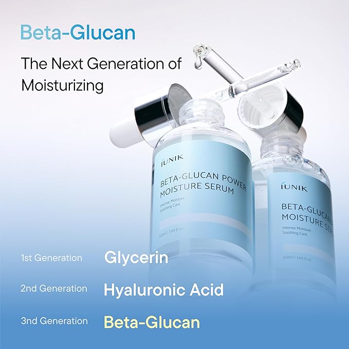 IUNIK Beta-Glucan Hydration Serum & 3x Barrier Moisturizing Cream Set – Deep Hydration, Skin Barrier, Anti-Aging Face Moisturizer Duo for Dry Sensitive Skin | Vegan Korean Skincare with Panthenol