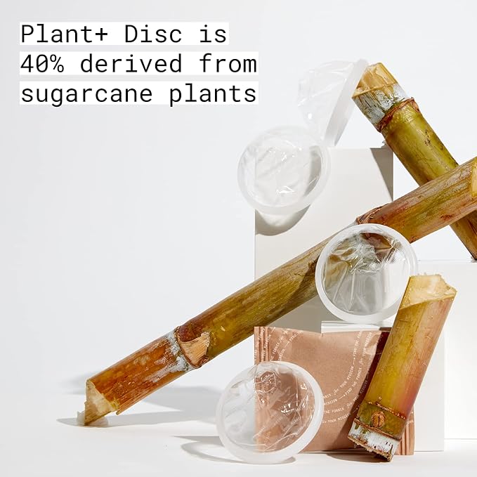 Flex Plant Plus Disc | Plant-Based Disposable Period Discs | Tampon and Cup Alternative | Capacity of 5 Super Tampons | Menstrual Disc Made with Sustainable Medical-Grade Plant Polymers | 12 Count