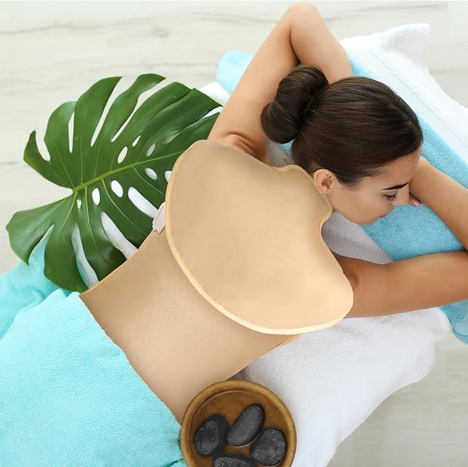 Timgle 2 Pcs Shoulder Castor Oil Pack Wrap Flannel Cotton Castor Oil Packs with Back Castor Oil Pad Reusable Massage Castor Oil Pack Kit for Liver Body Massage, Castor Oil Not Included