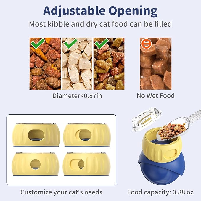 Interactive Cat Toy for Indoor Cats Treat Puzzle Feeder Dispenser