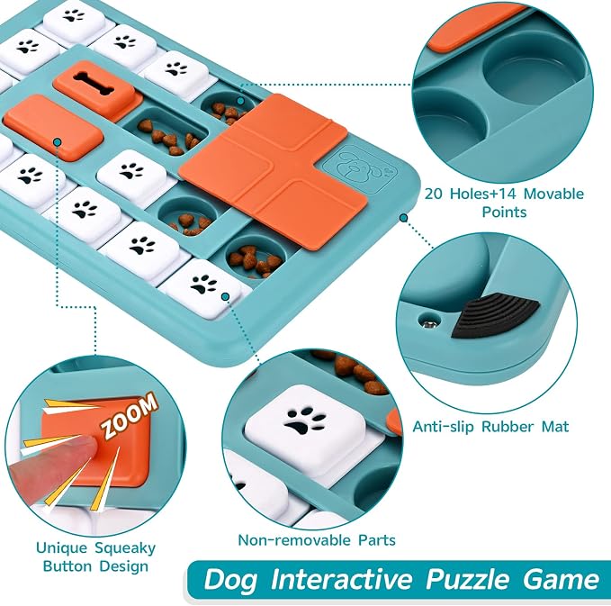 FOXMM Dog Puzzle Toys - Interactive IQ Training & Mental Stimulating Toys | for Large, Medium & Small Dogs