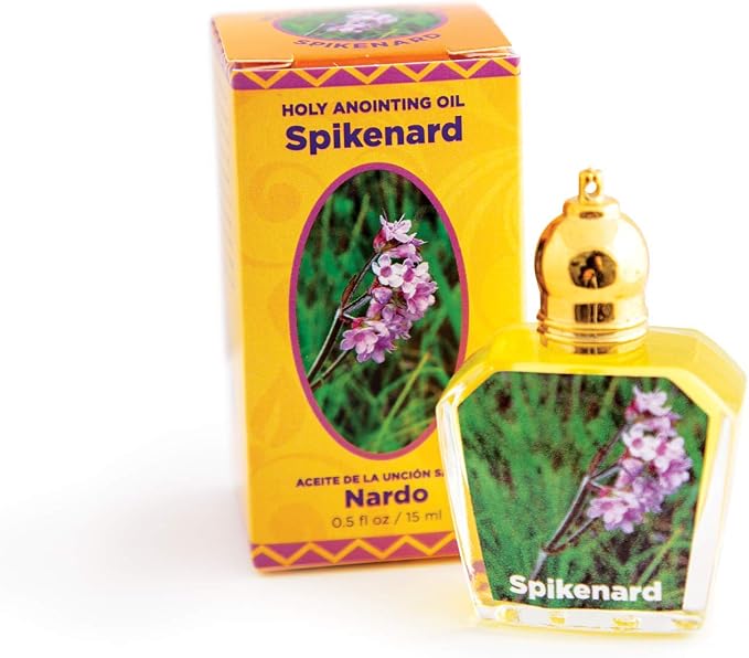 Spikenard Holy Land Anointing Oil from Israel, 1/2 oz Roller Bottle from Jerusalem, Locally Sourced Herbs & Essences, Gift for Pastors, Priests, Rabbi, & Clergy, Aceite Ungido de Nardo