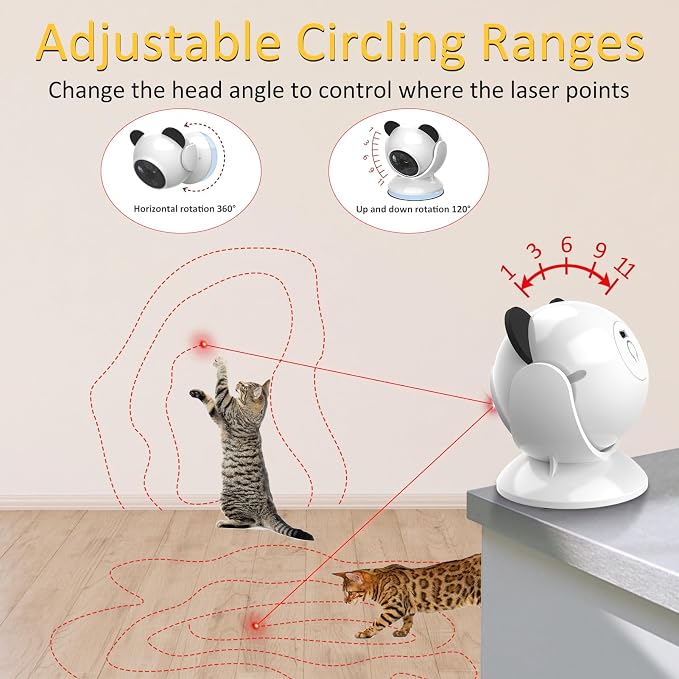 umosis Automatic Cat Laser Toy Interactive Cat Toys for Indoor Cats/Kitty/Dogs,Laser Cat Toys for Bored Indoor Adult Cats