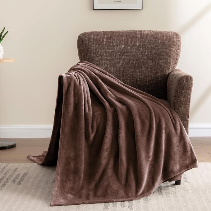 BEDELITE Fleece Blanket Soft Plush Full Bed Blanket Brown 84"x90" | Ultra Soft Fleece, Plush Microfiber, Lightweight Warmth, All Season Comfort, Fade Resistant, Machine Washable, Couch Sofa Bed