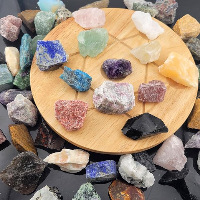 5.4lb Bulk Natural Rocks for Tumbling,Rocks Minerals Collections Raw Crystals Rough Stones for Polishing Gemstones Crystals and Healing Stones for Wicca Reiki (110-130pcs)
