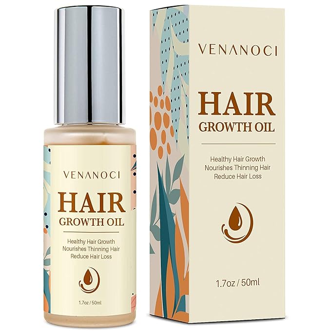 Hair Growth Oil with Rosemary & Biotin: Natural Hair Regrowth Serum for Women & Men – Anti Hair Loss & Thinning Treatment – Promotes Thicker, Fuller, Stronger, Healthier Hair – All Hair Types