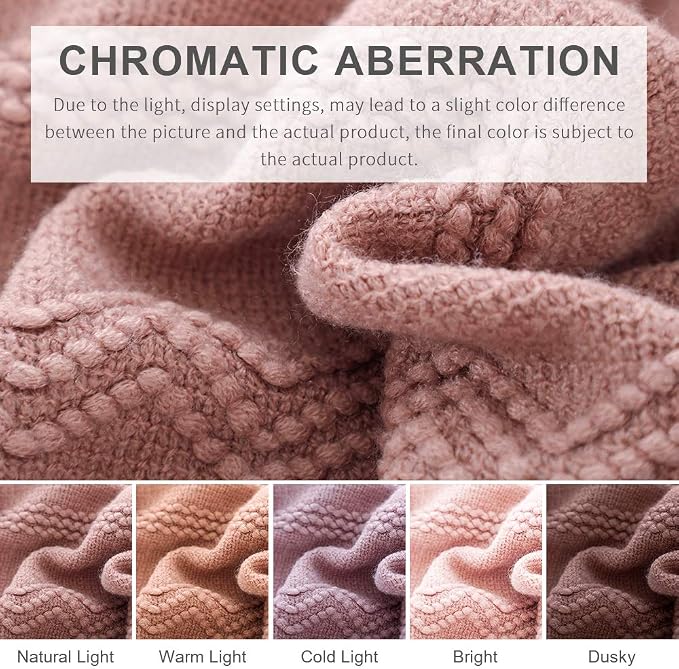 BOURINA Coral Pink Throw Blanket 60x80 Inch Knitted Soft Throw Sofa Blanket | Knitted Throw Blanket 60x80 Inches, Soft Lightweight Boho Weave Throw Decorative Couch Blanket for Living Room Bedroom Chair