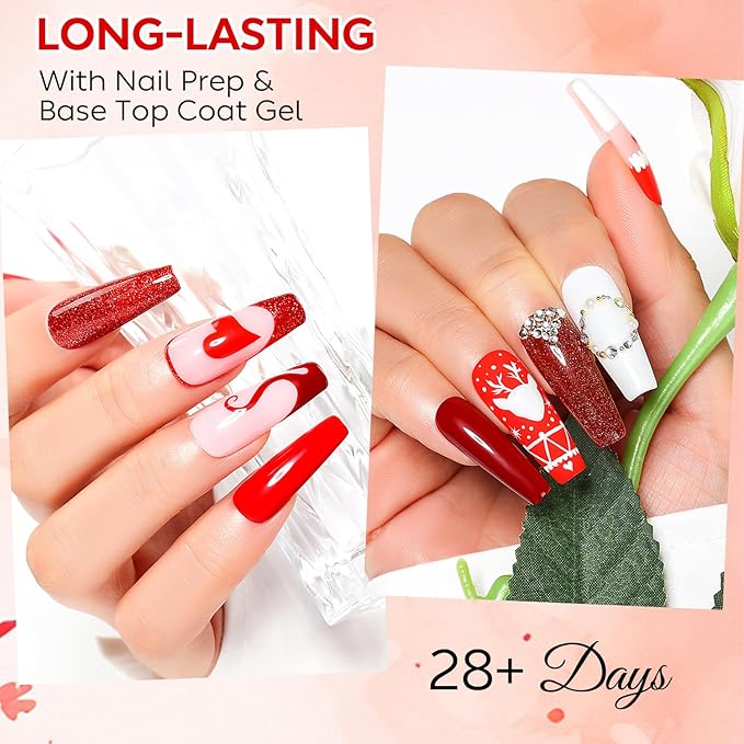 AIMEILI Nude Pink Gel Nail Polish Set 12pcs, Hema Free, Cruelty Free, Vegan, Soak Off U V LED Nail Art Manicure Salon DIY for Women - Kit 32