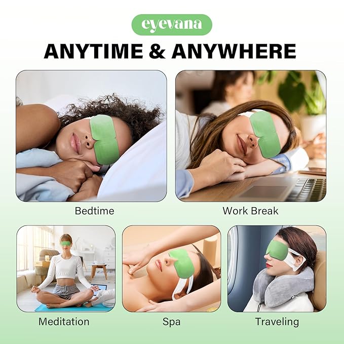 16 Packs Steam Eye Mask, Extra Deep Heat for Dry Eyes, Fast Relief for Irritation, Stye, Puffy Sensitive Eyes and Eye Strain, Disposable Self Heating Warm Compress (Unscented)