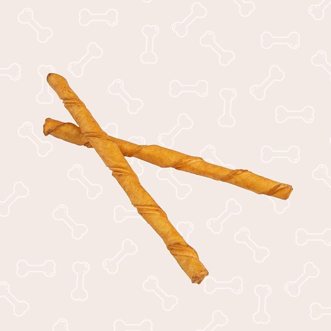 Better Belly Highly Digestible Rawhide Twist Sticks Chews, Treat Your Dog to a Chew with NO Artificial Colors or Flavors 25 Count (Pack of 1) | With Natural Smoke Flavor, Long-Lasting Digestible Chew, No Grain Added, No Artificial Colors Or Flavors, Fo...