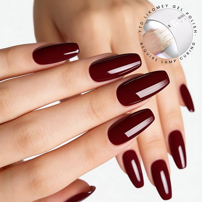 YTD Likomey Caramel Deep Brown Gel Nail Polish,15ml Salon Home DIY Manicure and Pedicure Fall Winter UV Soak Off Color Nails Varnish,CS472