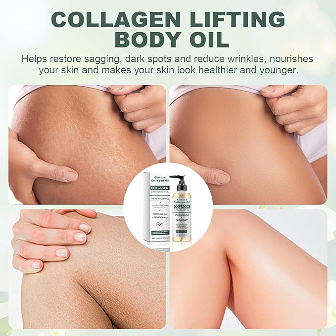 Collagen Lifting Body Oil, Shower Hydrating Shower Oil Helps Soften Appearance Of Crepey Skin, Quick-absorbing Shower Body Oil For Women 3.38 Fl.oz (1pc)