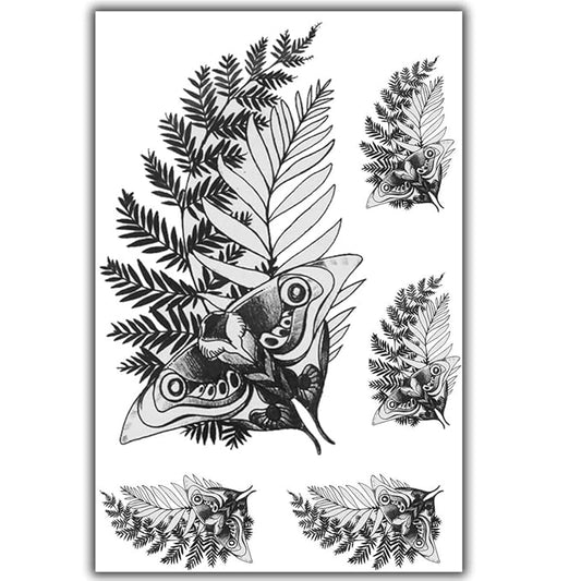 Ellie Temporary Tattoos for Women, Body Art Decals, Waterproof Decorative Transfer Stickers (Leaf)