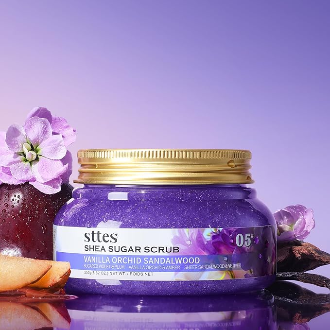 Sttes Smell Rio Shea Sugar Body Scrub 05# (Vanilla Orchid Sandalwood) -250g/8.82 oz