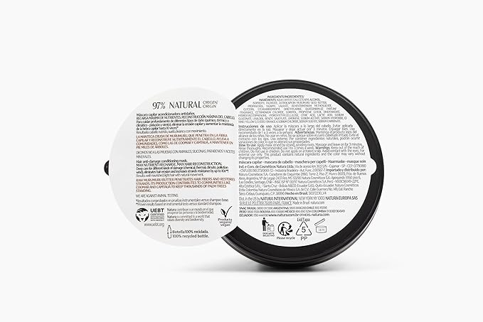 natura Ekos Murumuru Reconstruction Hair Mask - Reduce Breakage & Rebuild Hair Fiber - Intensely Repairs & Protects From Damage -Deep Hydration - Vegan & Cruelty-Free Hair Care - 200g