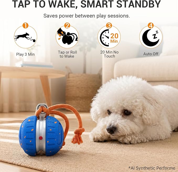 Pamlulu Interactive Dog Toy for Small & Medium Dogs, Fun Enrichment Toy to Keep Dogs Busy, Chew-Friendly Puppy Toy for Indoor & Outdoor Play, Dog Birthday Gift
