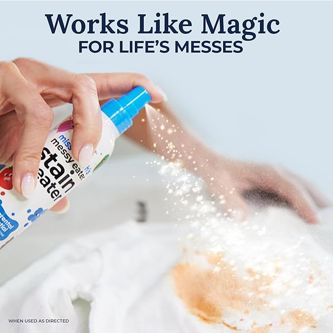 Miss Mouth's Messy Eater Stain Treater Spray - 4oz 3 Pack Stain Remover - Newborn & Baby Essentials - No Dry Cleaning Food, Grease, Coffee Off Laundry, Underwear, Fabric