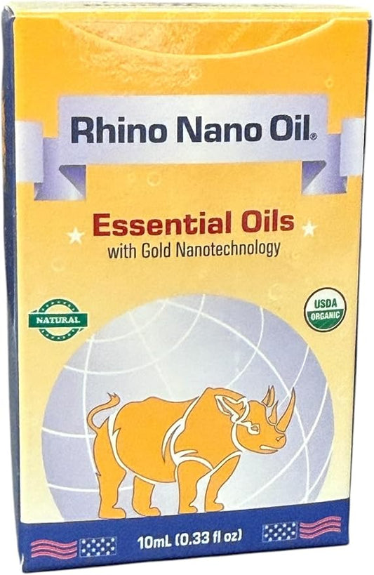 1 Pack - Rhino Nano Essential Oil - Dau Con Te Giac Cong Nghe Nano - 10mL per Bottle - Product of USA
