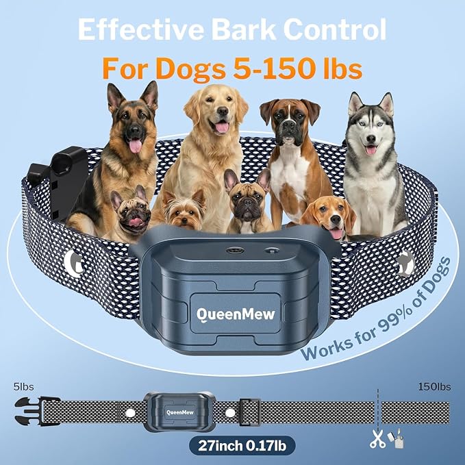 Dog Bark Collar for Large Medium Small Dogs, Citronella Dog Bark Collar