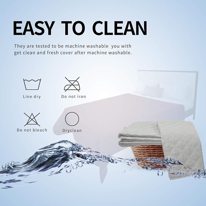 Easy-Going Waterproof Dog Bed Cover, Non-Slip Pet Blanket, 86x82in | Light Gray, Leakproof Couch Cover, Machine Washable Furniture Mattress Protector, Soft Sofa Mat For Dogs, Pet Friendly