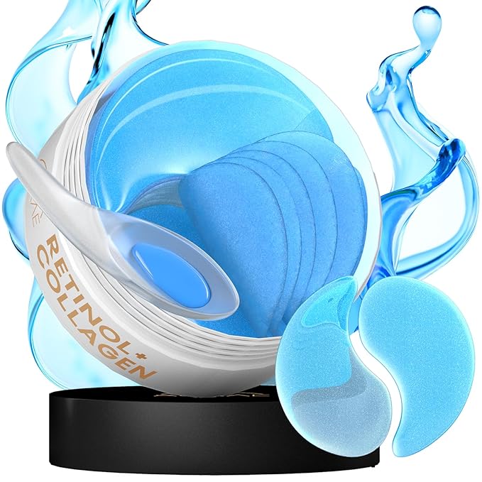 AURAE Retinol & Collagen Under Eye Patches (30 Pairs), Under Eye Mask for Puffy Eyes, Appearance of Dark Circles, Smoothing & Hydration, Self Care & Skincare Gifts for Women, Patch Yeux