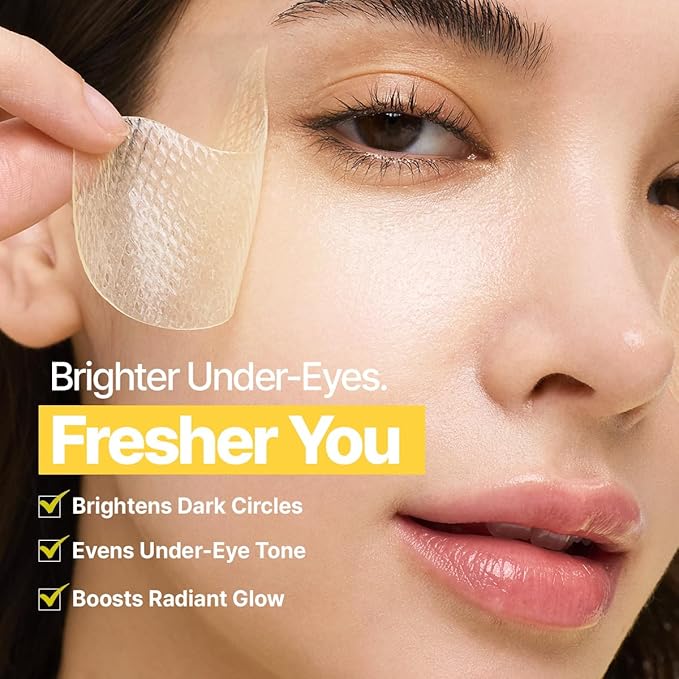 GOODAL Green Tangerine Vitamin C Eye Patches ALPHA – 25% Thicker Hydrogel Under Eye Patches for Puffy Eyes & Dark Circles, Korean Skincare, Radiant Glass Skin Look (60 Patches)