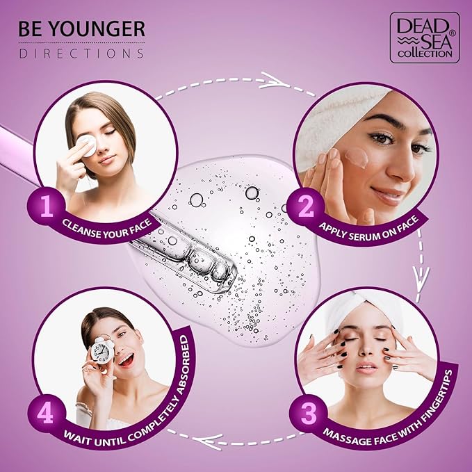 Dead Sea Collection Serum for Face with 3X Collagen, Dead Sea Minerals, and Vitamin E – Anti Aging Nourishing Skin Care Moisturizer to Reduce Wrinkles (1.01 fl. oz)