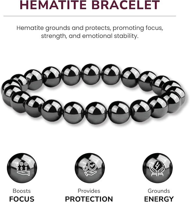 Crystal Vibe 8mm Beaded Bracelets For Women Men - Healing Crystal Bracelet - Adjustable Size